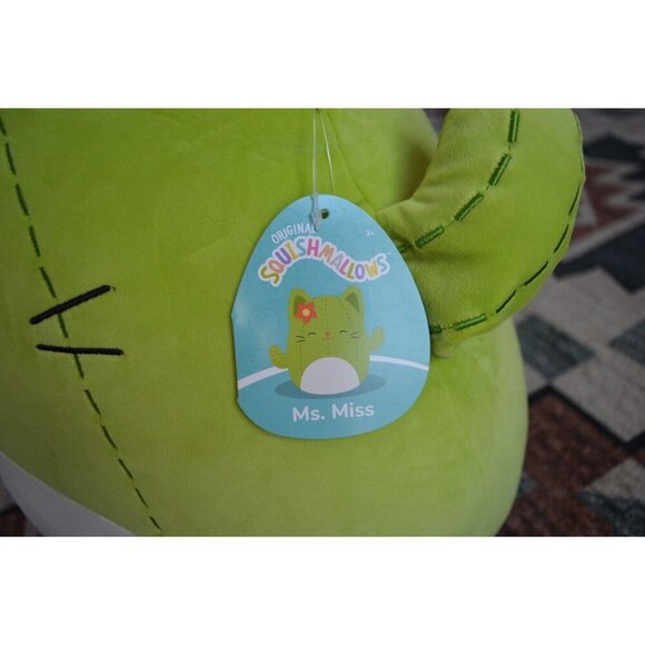 Squishmallows Original Ms. Miss Green Cactus Cat 16" Inch NEW - Picture 2 of 7